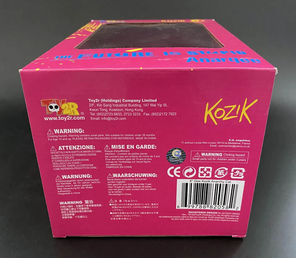 Frank Kozik Firmado Toy2R 8" Strangekiss Anarchy Gato Negro Qee AUTOGRAFIADO LE 300 Foto 4 de 4
