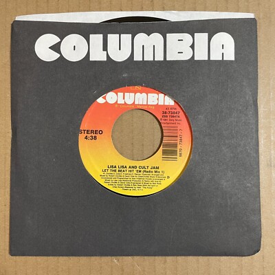 LISA LISA & CULT JAM Let The Beat Hit 'Em 45 Columbia 38-73847 NOS NEW FREESTYLE
