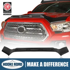 Hood Protector Bug Deflector Shield Guard w/ Amber Light for Toyota Tacoma 16-23