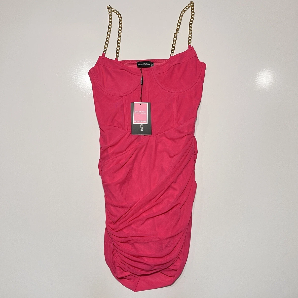 Pretty little thing hotsell pink bandage dress