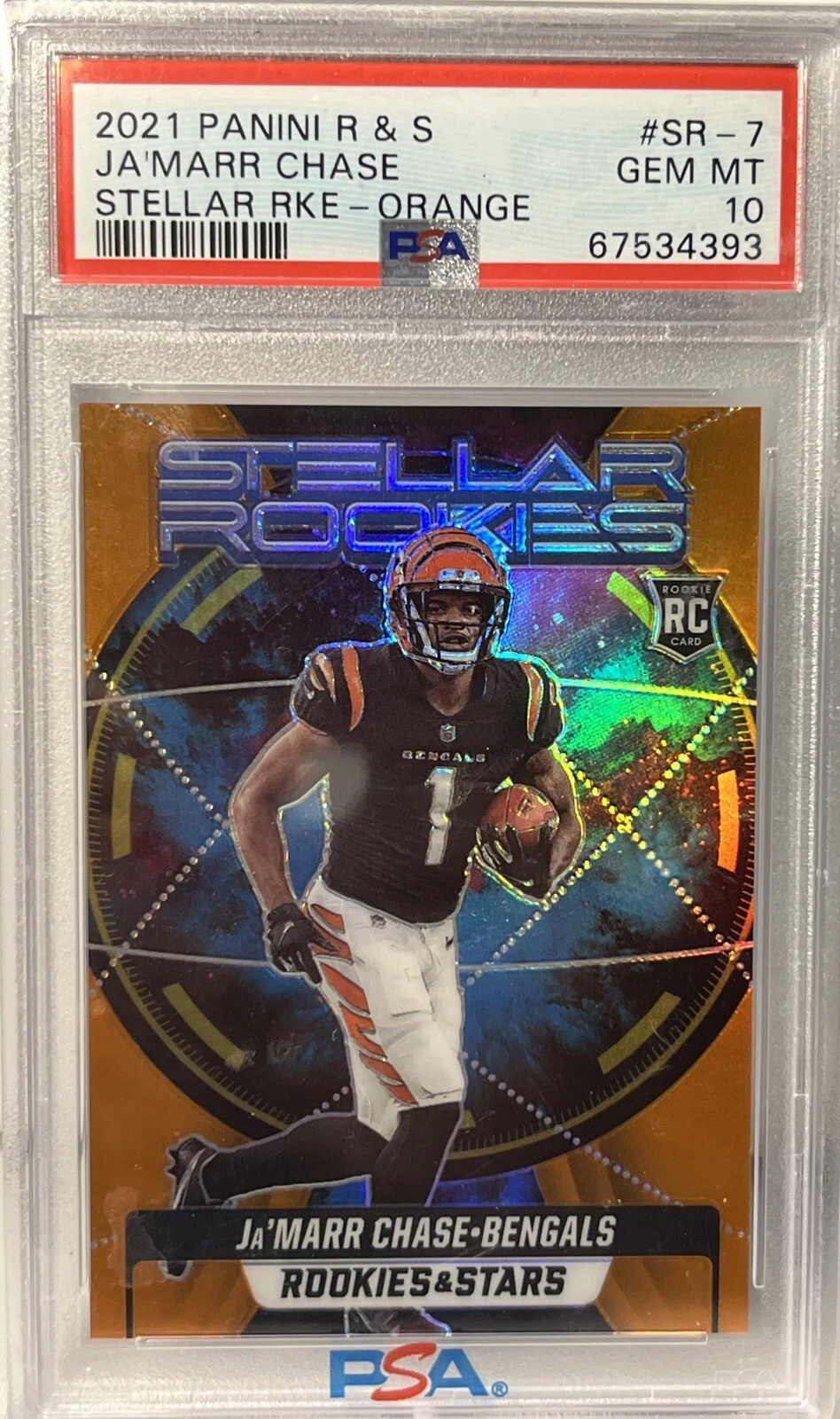 JaMarr Chase Panini Rookies & Stars Stellar Rookies #SR7 Orange