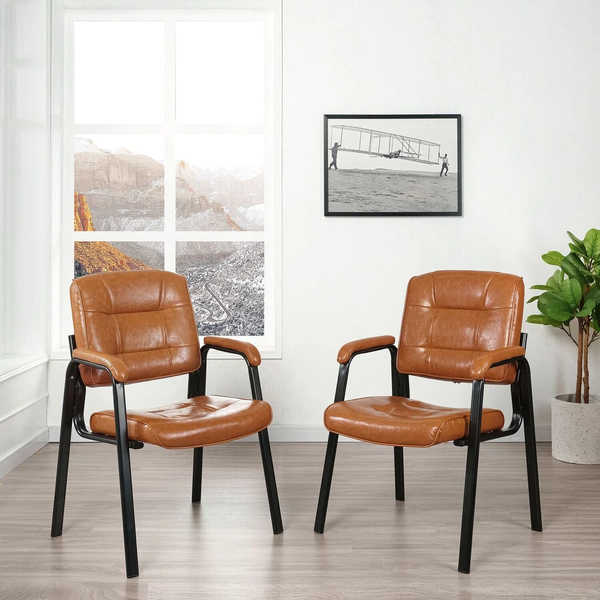Mindy Executive Office Guest Chair by Naomi Home Caramel eBay
