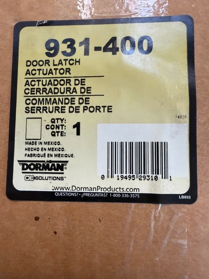 931-400 Dorman Door Lock Actuator Front Driver Left Side for 4 Runner Hand Camry - Image 2 of 2