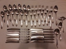 Men&uuml;-Besteck f&uuml;r 12 Pers. F. Rob. Broch ADLER 100 Silberauflage MOZART 40-teilig