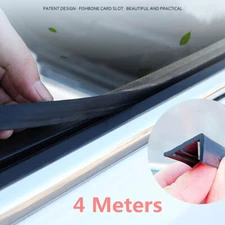 V-Shape Car Door Window Edge Moulding Trim Weatherstrip Seal Strip Rubber 4M