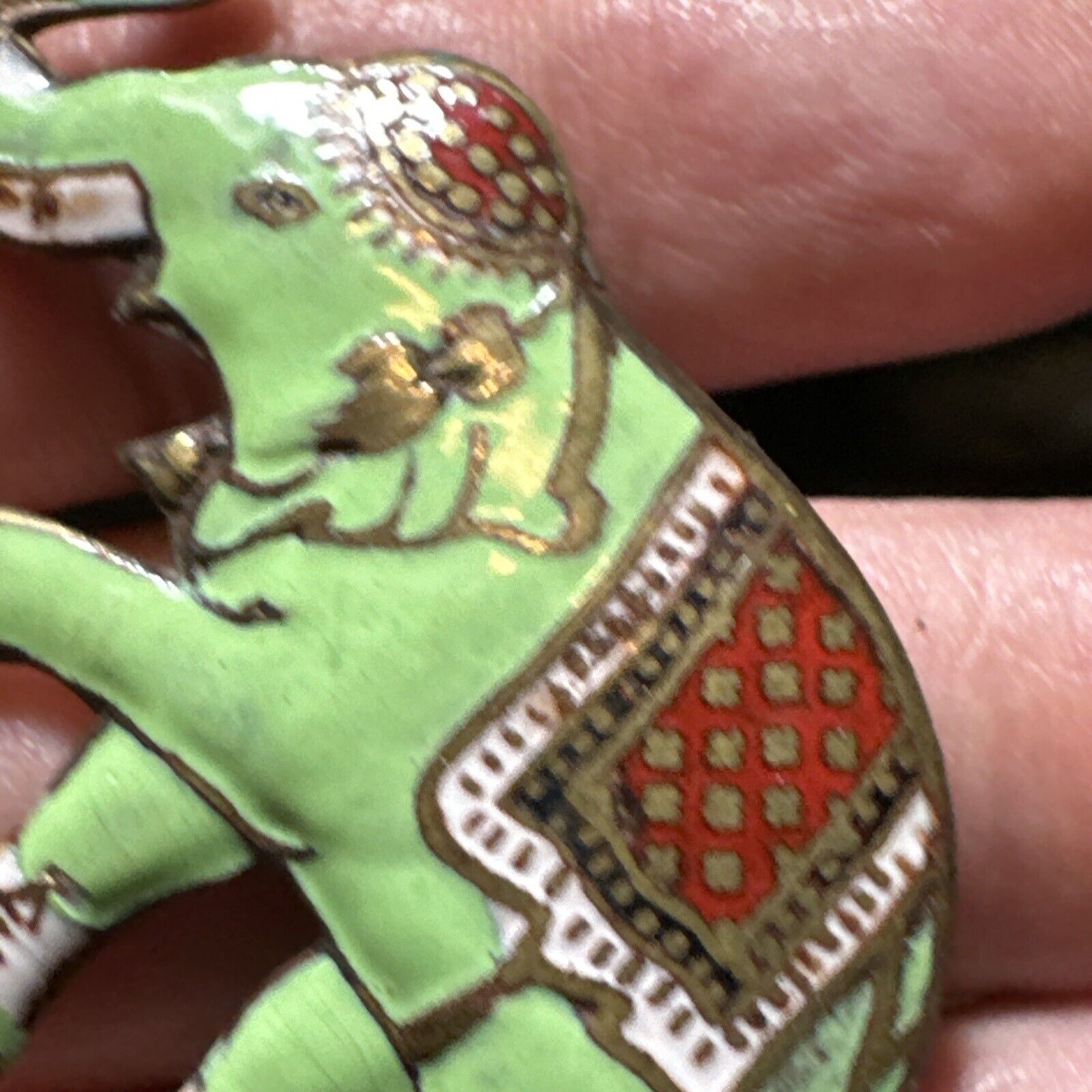 VINTAGE SIAM STERLING SILVER ELEPHANT BROOCH PIN … - image 4