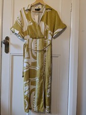 MNG gold wrap midi-dress