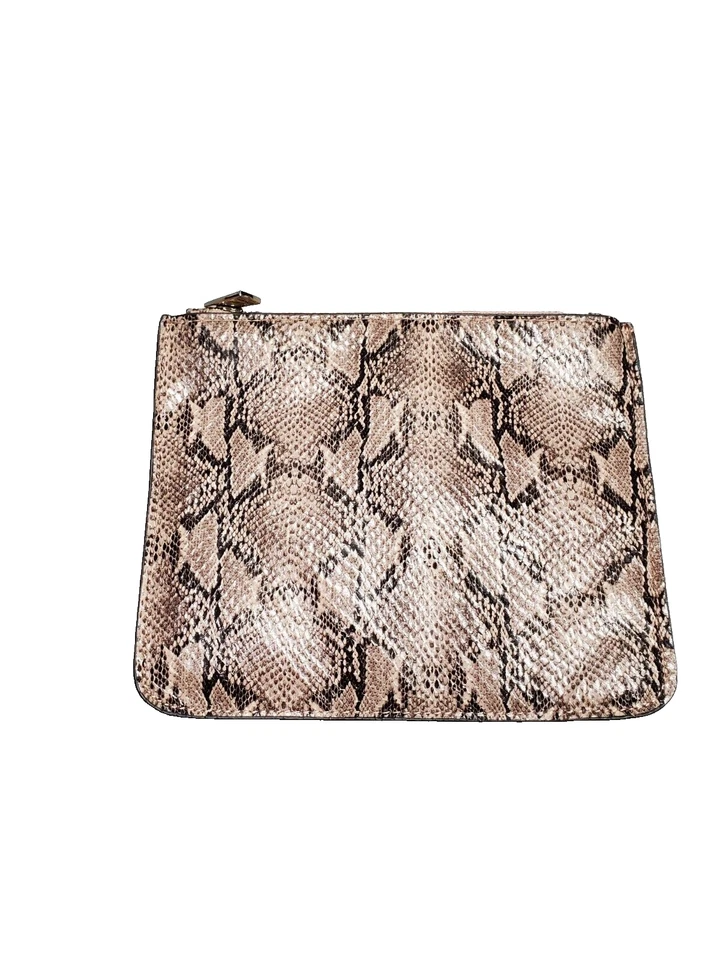 Макияж карандаш сумка розовый коричневый змея печать молнии мешок один отсек - Изображение 2 из 4