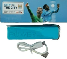 OFFICIAL MANCHESTER CITY POWER BANK CHARGER VIRGIN TRAINS PROMO ITEM NOS