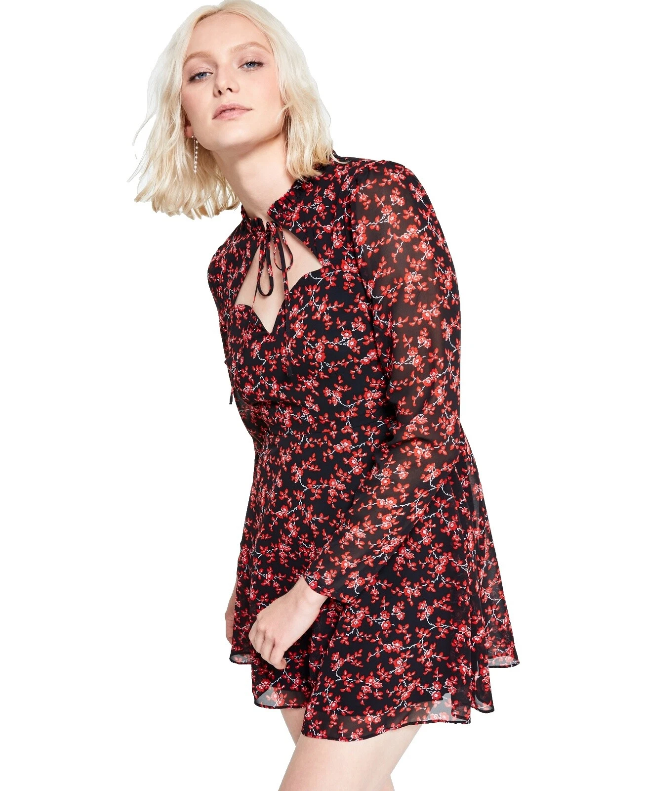 Vestidos Florais casuais Bar III Poliéster para mulheres