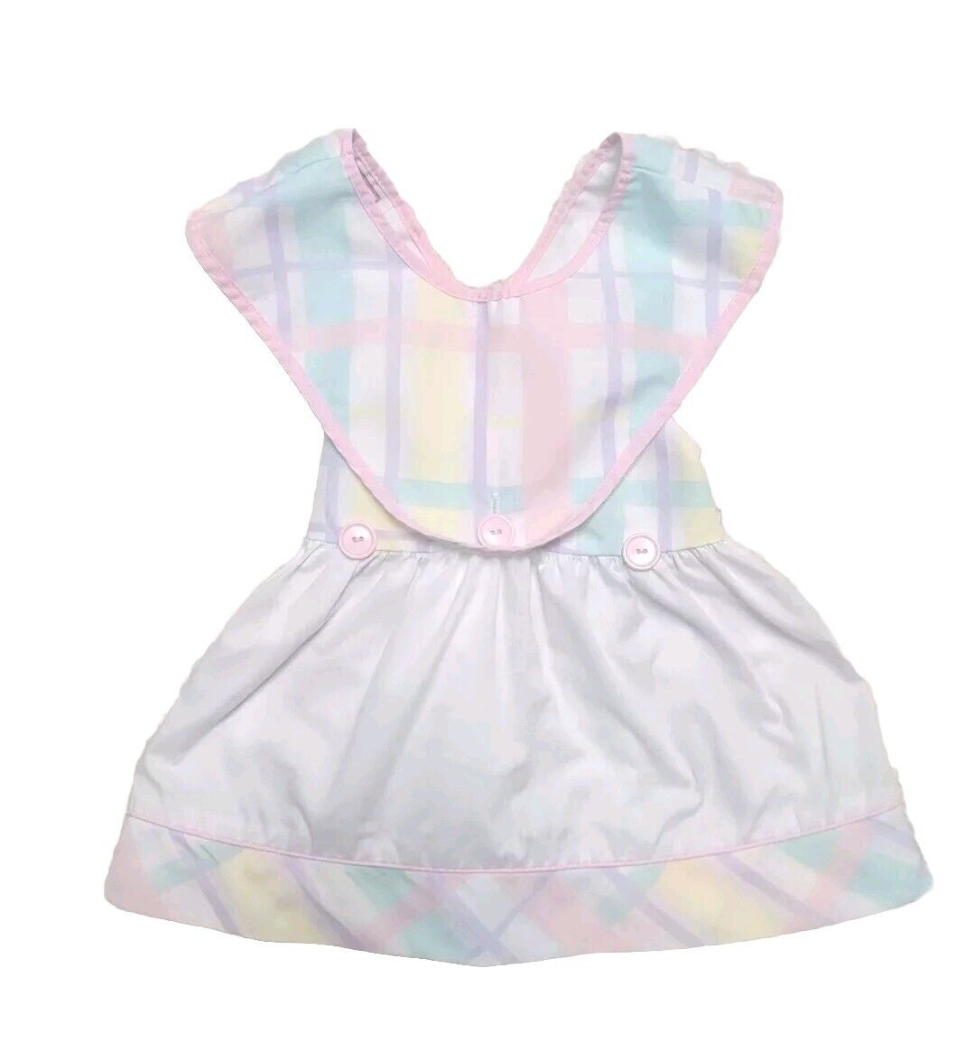 Vintage Girls Dress 24 Months  Ruffle White  Multicolor