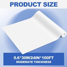 24 inch x 100 ft Matte Photo Peel sticker paper roll Adhesive Vinyl stick decal