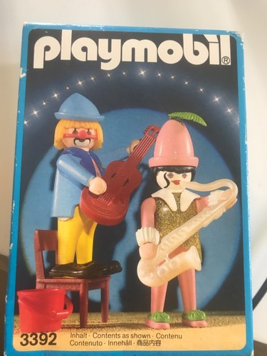 Playmobil 3392 Cirque - 2 Clowns Musiciens 1987 - NEUF En Boîte Vintage