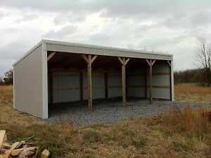 pole barn 12x40 loafing shed material list building plans