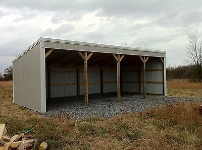 POLE BARN 12X40 LOAFING SHED MATERIAL LIST BUILDING PLANS 