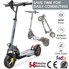 Electric Scooter Dual Suspension & Brakes 10in Fold City E-Scooter 28mph Commute