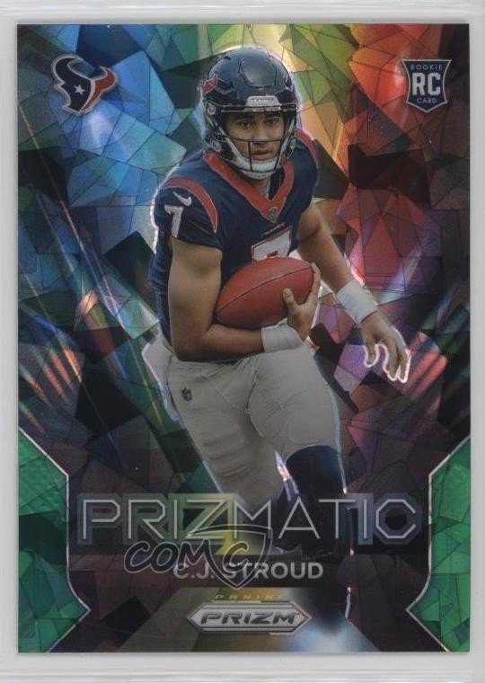 2023 Panini Prizm Prizmatic Green Ice Prizm CJ Stroud #6 Rookie RC