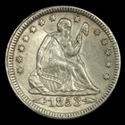 1853 25C Arrows and Rays Liberty Seated Quarter- Choice AU Type Coin - SMH 1547