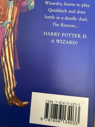 Harry Potter and the Philosopher's Stone - Young Wizard 3rd Print 1998 Hardback - Picture 7 of 7