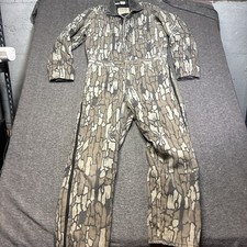Vintage USA Walls Blizzard Pruf Insulated Coveralls SZ L Treebark Camo Hunting