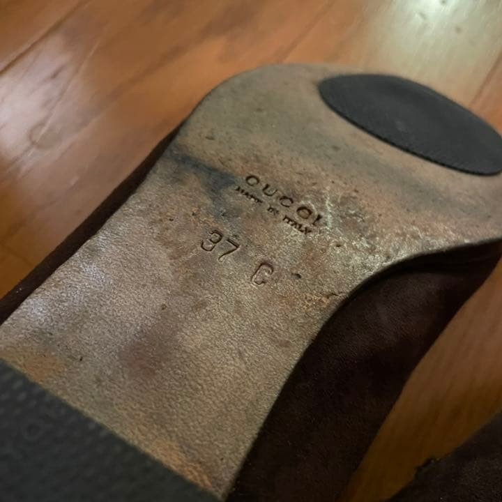 Gucci Horsebit Loafers Brown Size 37 US About7 Women thumbnail 5