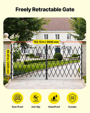 Double Folding Security Gate, 155.12 x 86.81 in W x H