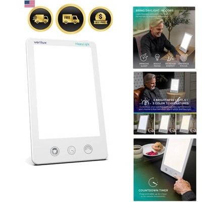 HappyLight Luxe - Light Therapy Lamp with 10,000 Lux, UV-Free, LED Bright Whi...