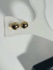 gold earrings 14k yellow studs bead ball 5mm