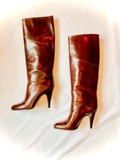 Vintage Tall Italian Brown Leather Boots