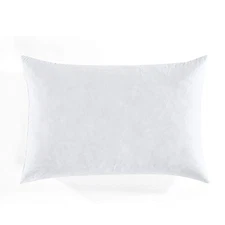 Lush Decor Feather Down in Cotton Cover Decor Pillow Insert, 14" x 21", White