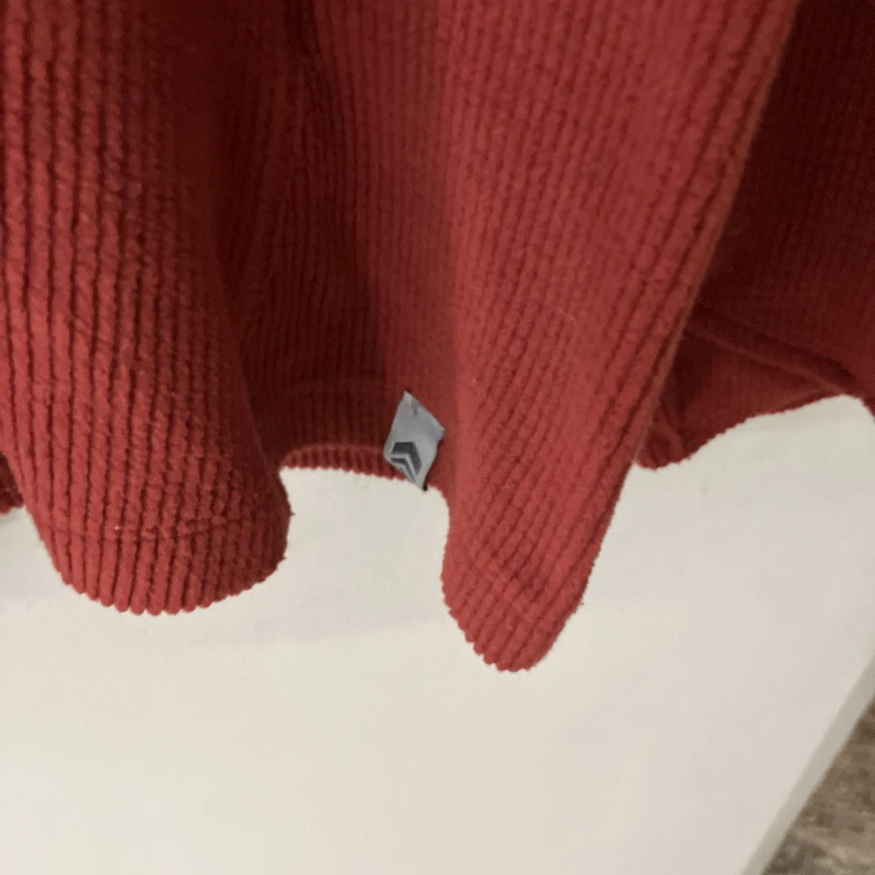 Free Country 女式红色罗纹牛仔轻便高领大号 — 第 2/4 张图片