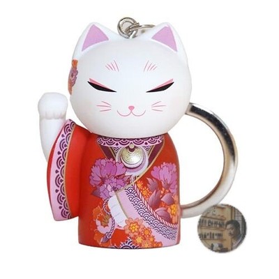 Kimmidoll Manekineko Lucky Cat Keychain Figure Resin Japanese Good Fortune New