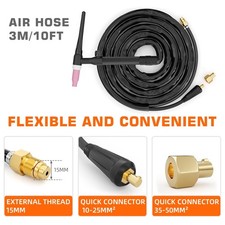 FEIFANKE TIG Welding Torch WP-17V, 13FT Air-Cooled 35-50mm&sup2; to 10-25mm&sup2; Adapter