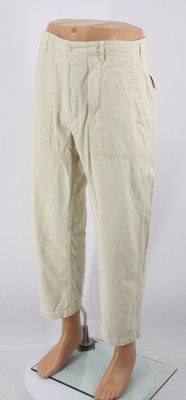 ENGINEERED GARMENTS FATIGUE PANT HERREN HOSE S NATUR LEINEN BEIGE UVP 350£ AD