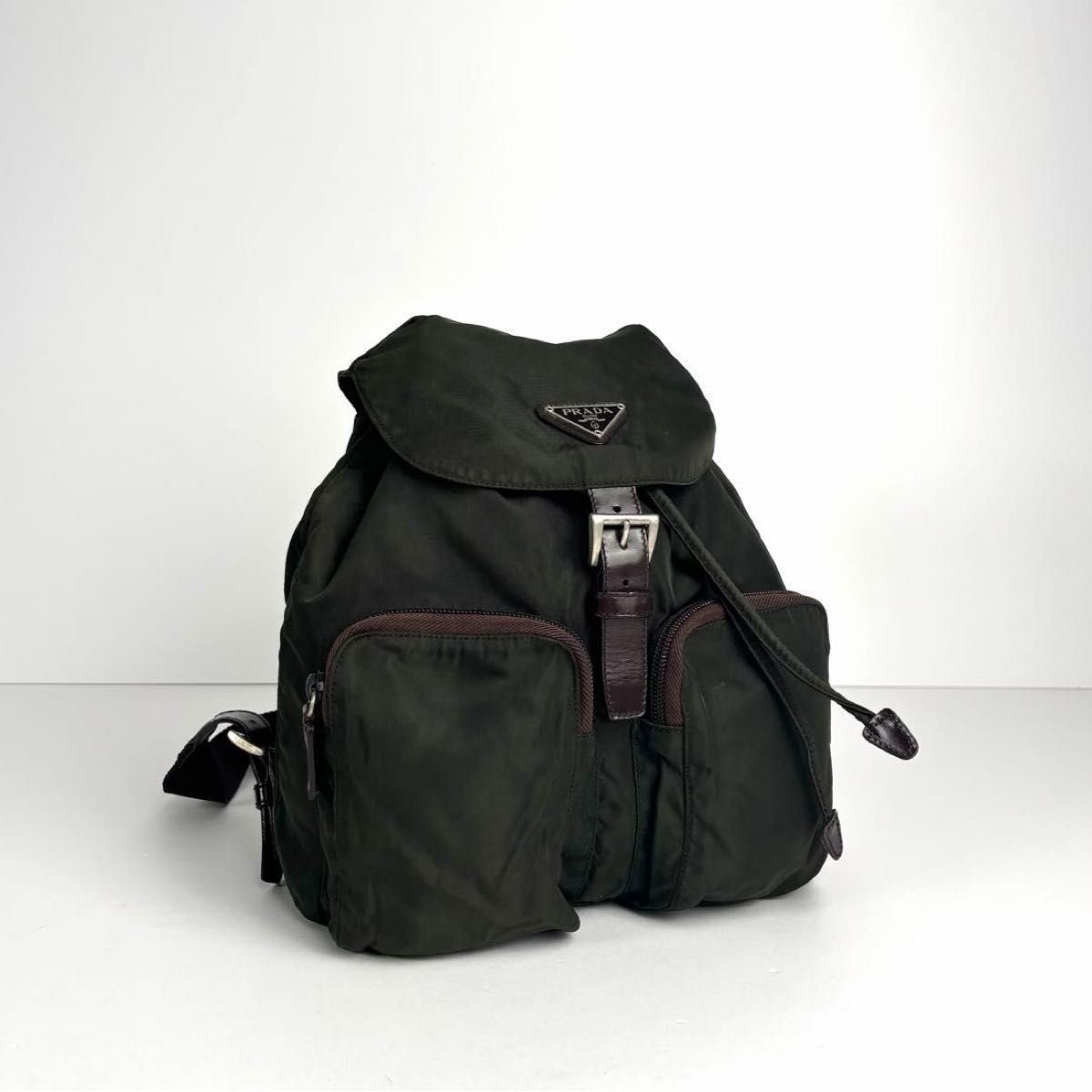 condition PRADA Backpack Daypack Triangle Logo Ny… - image 2