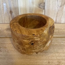 Vintage Burl Wood Maple Bowl Sculpture Signed Lindy 2005