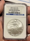 2007 $1 Silver Eagle NGC Early Releases Gem Uncirculated Coin *AUCTION*