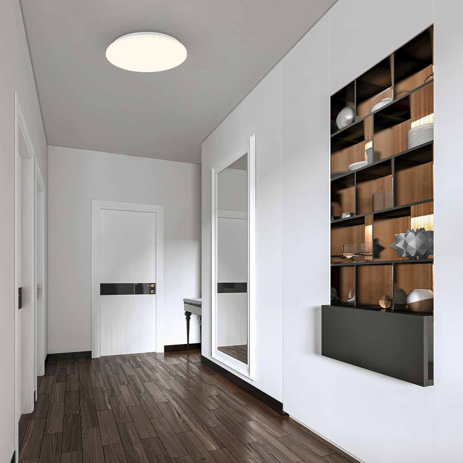 Luce Notte Automatica: Plafoniera LED Sensore Movimento Calda - 4