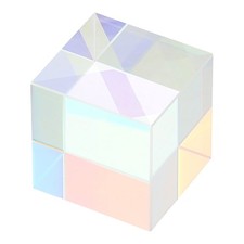 25x25x25mm Glass Prism Cube, Mini Optical X-Cube RGB Prism Cube, Clear