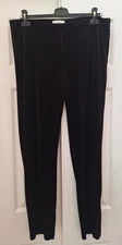 H HALSTON Velvet Dress Pants Black Size: M