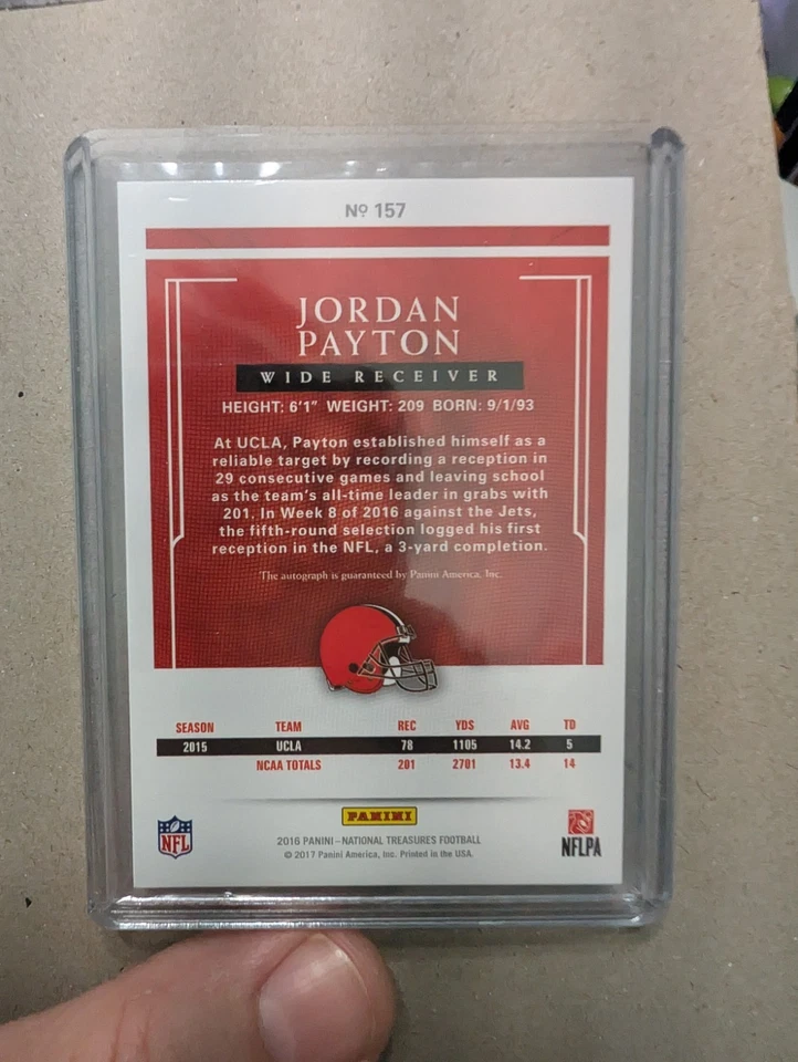 2016 Panini National Treasures - Rookie Signatures Jordan Payton #157 Red /84 - Image 2 of 2