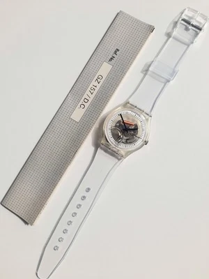Swatch Originals “WHITE JELLY” Reloj Pulsera Unisex Cuarzo 35 mm Silicona - Imagen 1 de 3