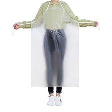 Unisex 47 x 27.5 inches Heavy Duty Transparent PVC Waterproof Apron, 2 pack