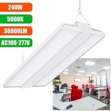 240W LED Linear High Bay Shop Light for Garage Warehouse Workshop Hanging Lights