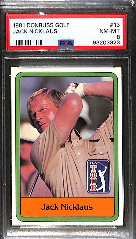 1981 Donruss Golf #13 Jack Nicklaus PSA 8 NM-MT 93203323 