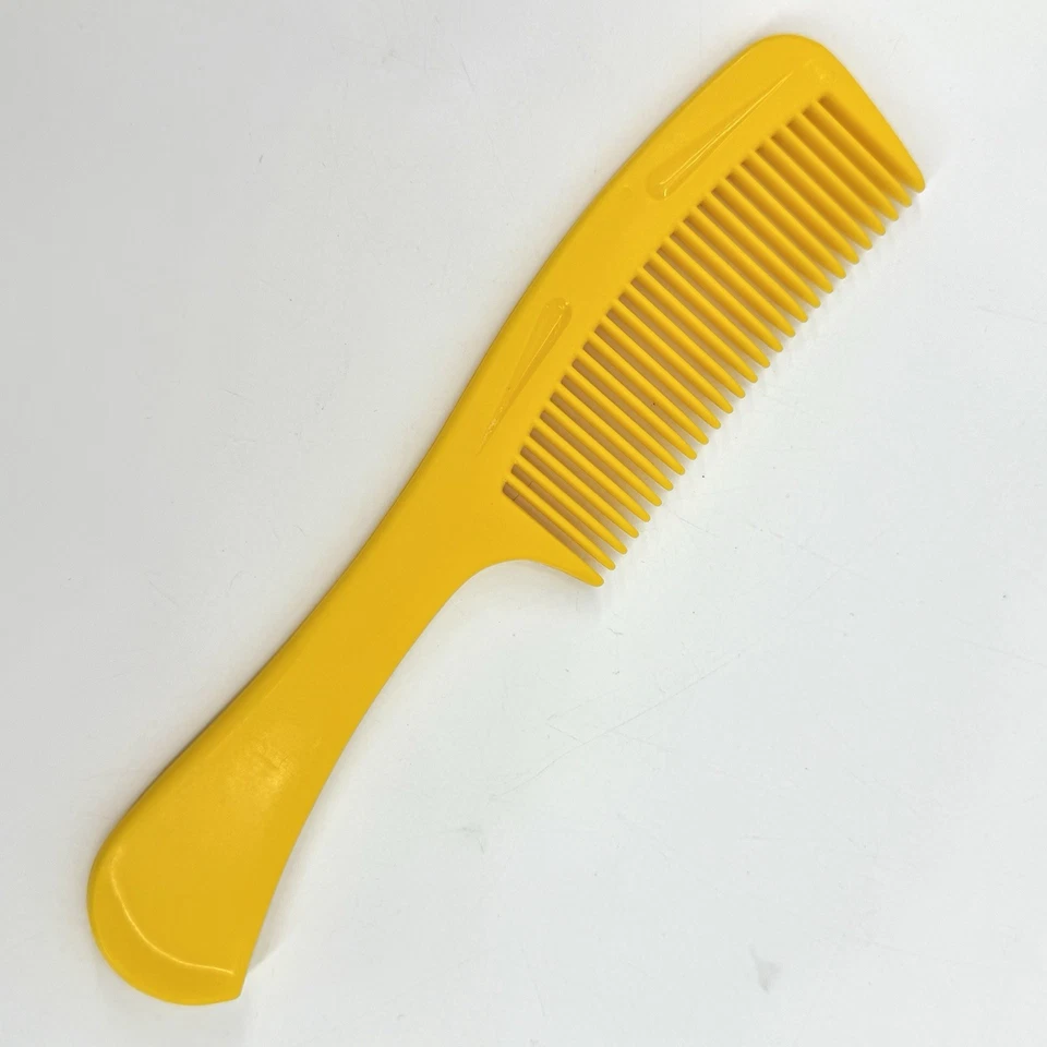 Vintage 1980s Goody Super Comb 8.5" Banana Yellow Plastic Pocket Handle Retro - Image 2 of 4