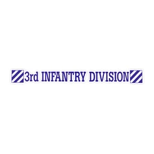 3rd Infantry Window Strip Bumper Sticker Military Vinyl Soldier Decal 5"