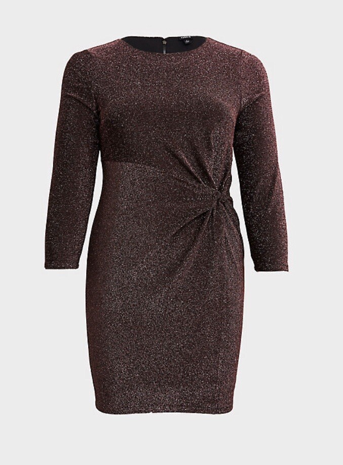 slim fit dress slacks Lady Black Tie - Maddox Gown - Rose Gold - Strapless Glitter Embellished Gown