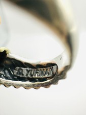 David Yurman Noblesse 14k Gold  Sterling Silver Amethyst Ring - Size 6. H-45