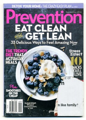 Prevention Magazine September 2015 - Eat Clean & Get Lean, Detox Home